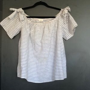 Off the shoulder striped top